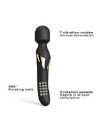 Vibromasseur wand Dual Orgasms noir