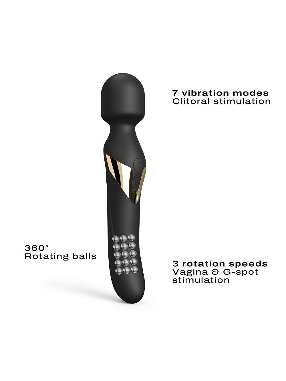 Vibromasseur wand Dual Orgasms noir