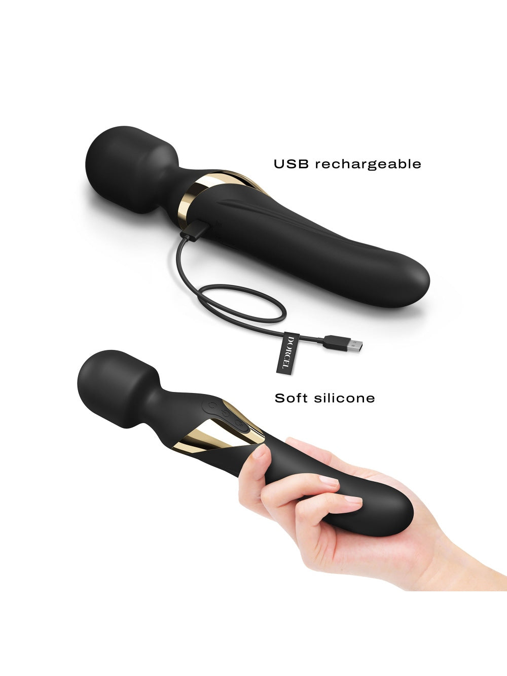 Vibromasseur wand Dual Orgasms noir