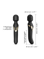 Vibromasseur wand Dual Orgasms noir