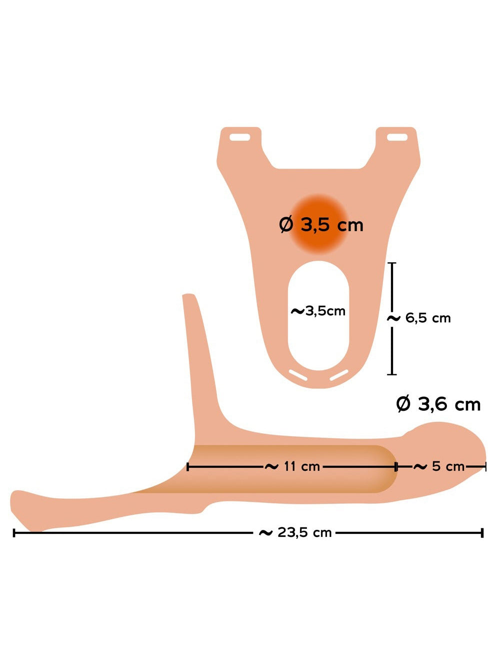 Gode Ceinture Creux Silicone Medium