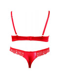Ensemble 2 Pièces Dentelle Rouge