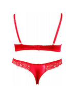 Ensemble 2 Pièces Dentelle Rouge