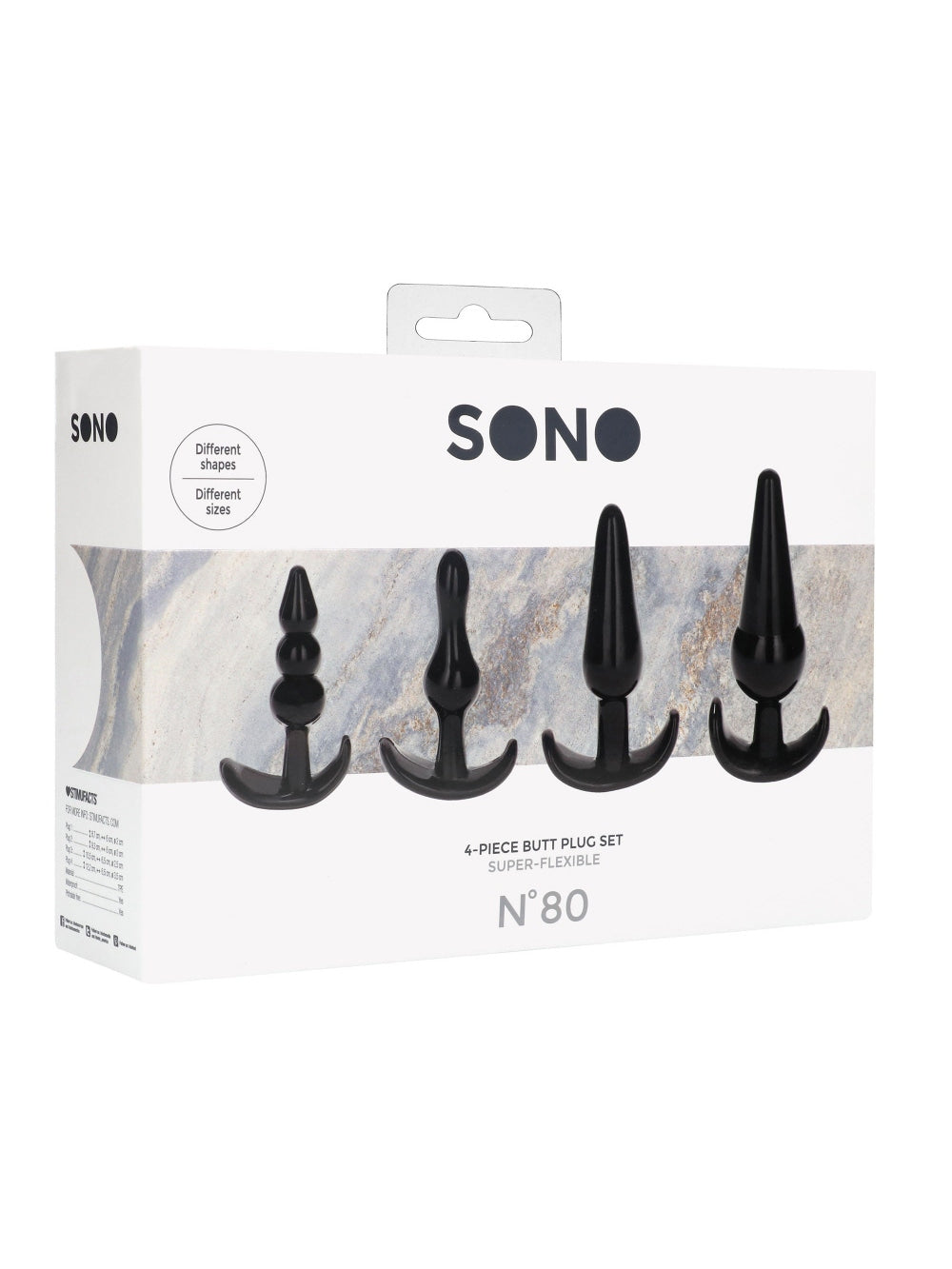 Kit de 4 Plugs Anal Super-Flexible N°80