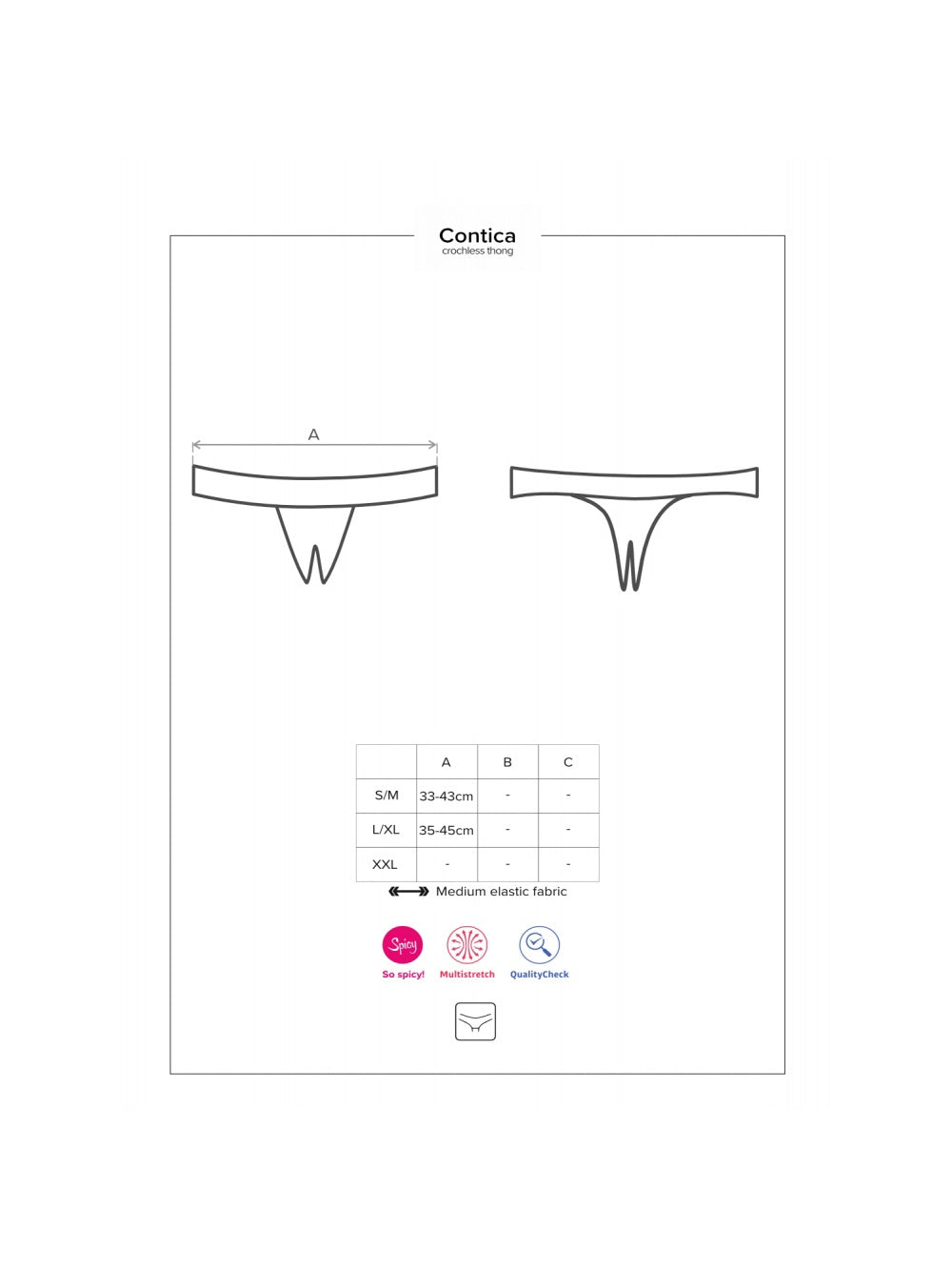Tanga Ouvert Contica Noir