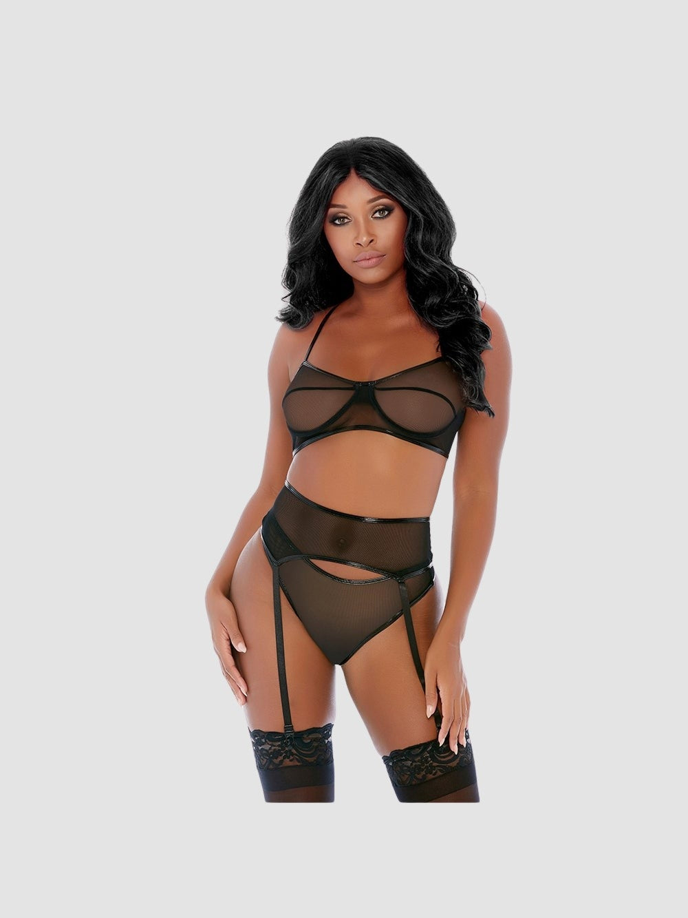 Ensemble 3 pièces ouvert Chiara noir