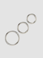 Kit de 3 Cockring Metal Silver Ring