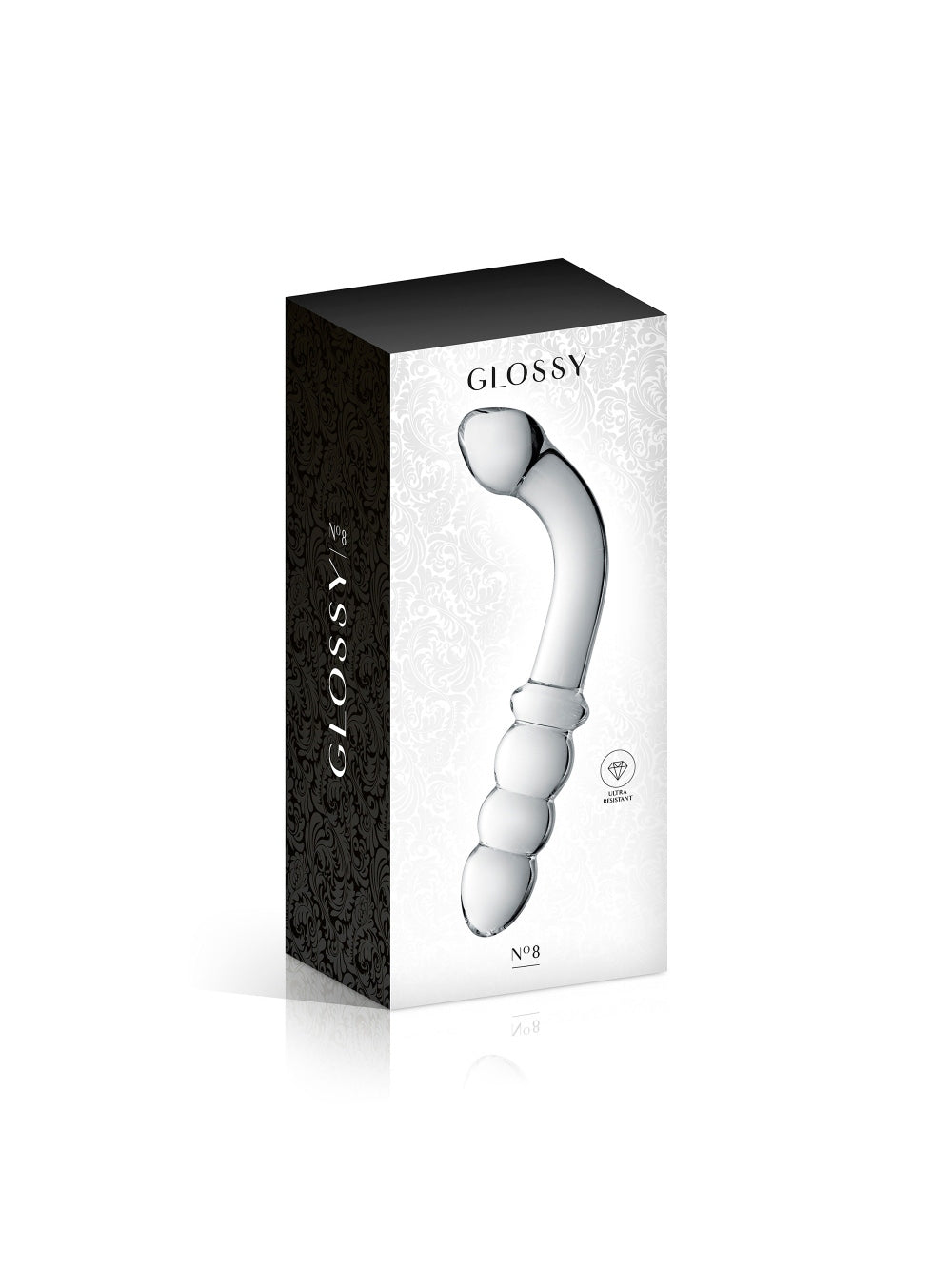 Dildo en verre perlé Glossy N°8
