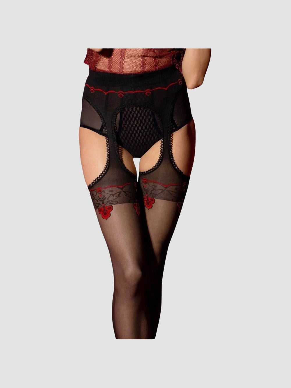 Collant ouvert résille Ginny noir GT