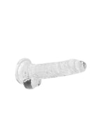 Gode avec Testicules Crystal Clear 17,8 cm