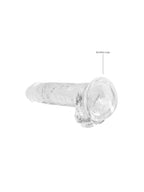 Gode avec Testicules Crystal Clear 17,8 cm