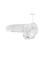 Gode avec Testicules Crystal Clear 20,3 cm