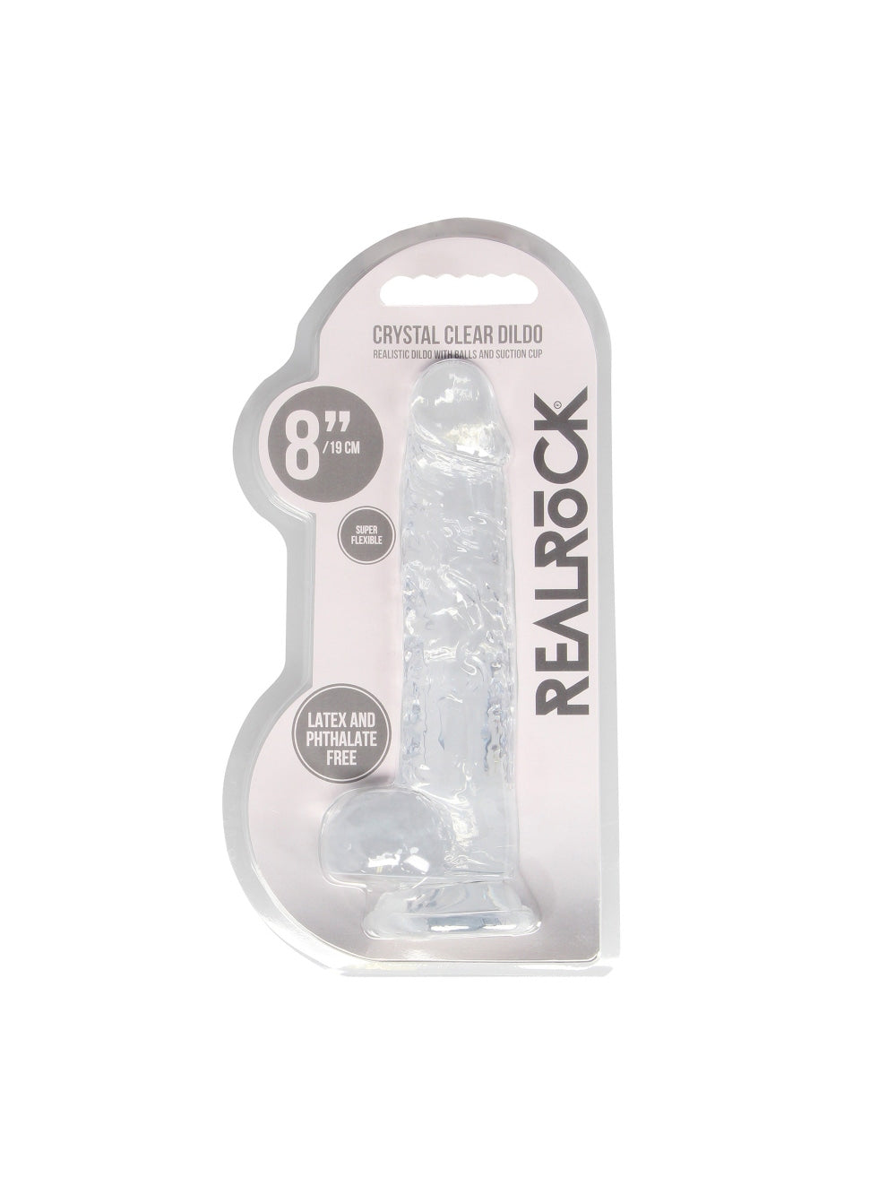 Gode avec Testicules Crystal Clear 20,3 cm