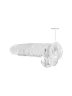 Gode avec Testicules Crystal Clear 22,9 cm