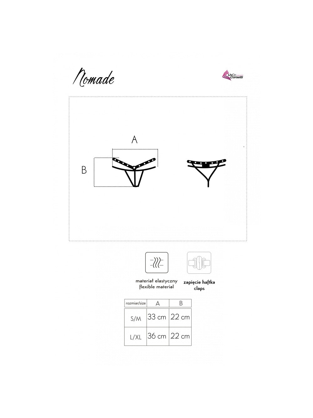 String Ouvert Nomade Noir