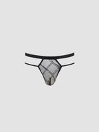 String Sensuality Dentelle LM706 Noir