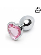 Plug anal bijou coeur Secret Shine rose small 145 g