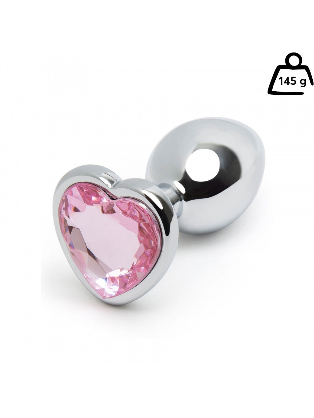 Plug anal bijou coeur Secret Shine rose small 145 g