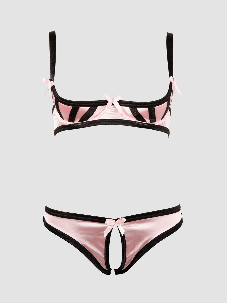 Ensemble 2 Pièces Dentelle Rouge