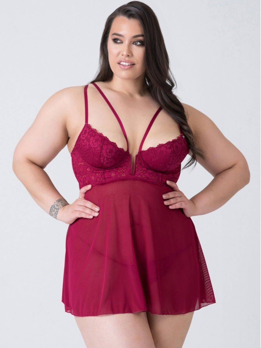 Nuisette babydoll Late Night Liaison bleu GT