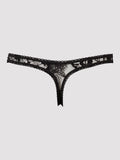 String ouvert en dentelle noir