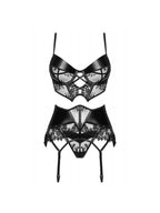 Ensemble 3 pièces Leona wetlook noir