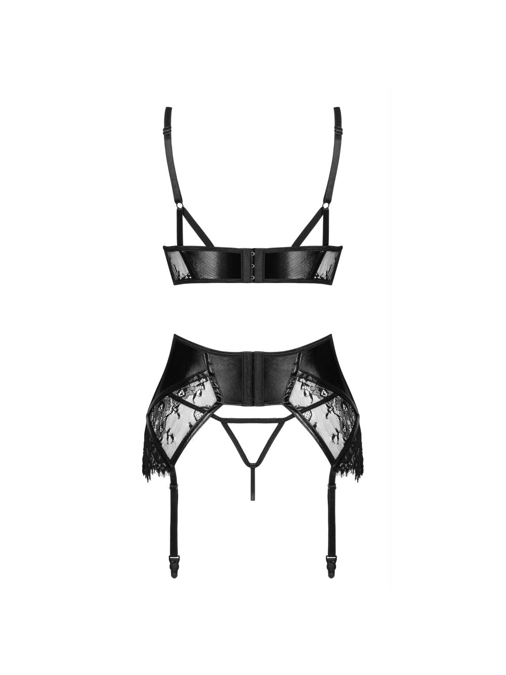 Ensemble 3 pièces Leona wetlook noir