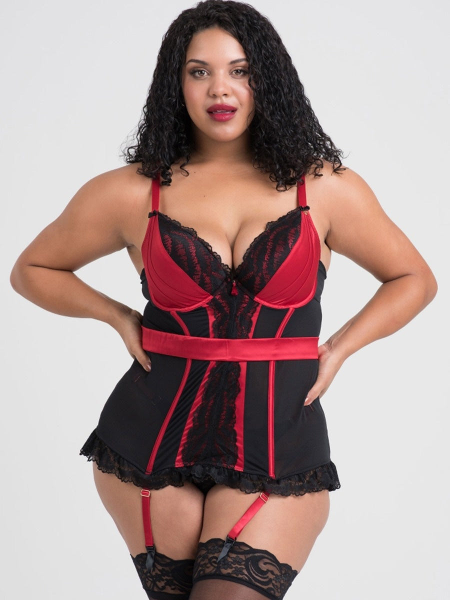 Guêpière Fierce wetlook noir GT