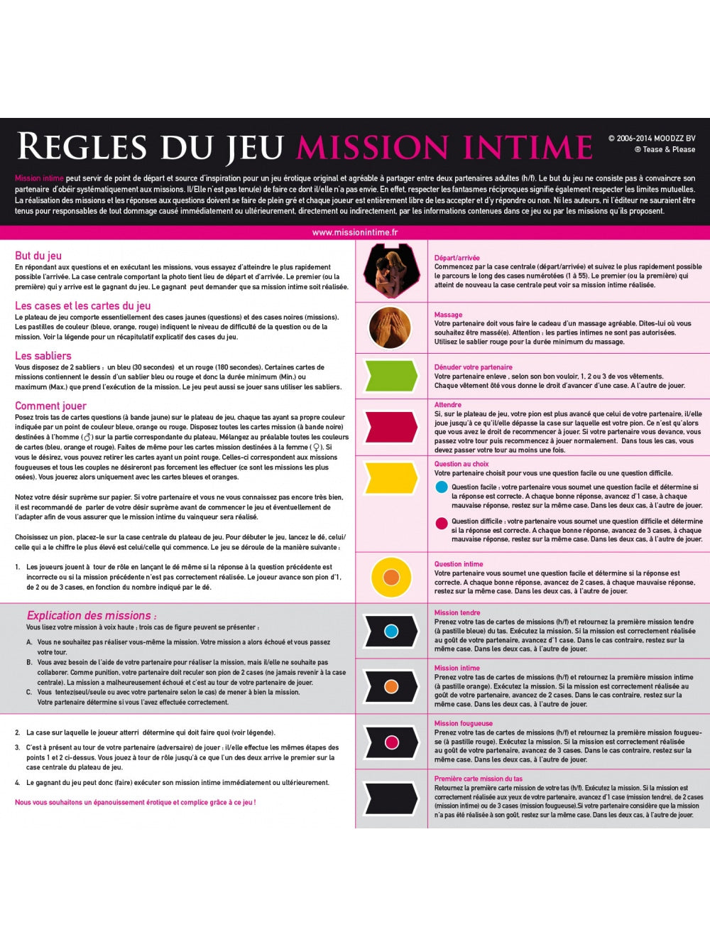 Jeu Mission Intime