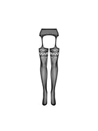 Collant porte-jarretelles S214 noir