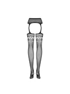 Collant porte-jarretelles S214 noir
