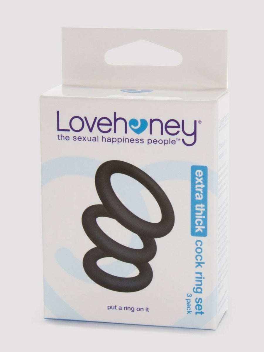 Kit de 3 cockrings silicone Extra Thick Get Hard