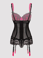 Corset porte-jarretelles Boudoir Belle fuchsia GT