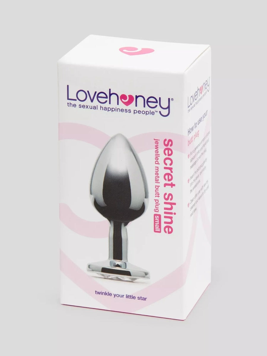 Plug anal bijou Secret Shine small transparent 124 g