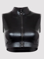 Crop top Fierce wetlook noir