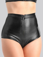 Culotte ouverte zip Fierce wetlook noir