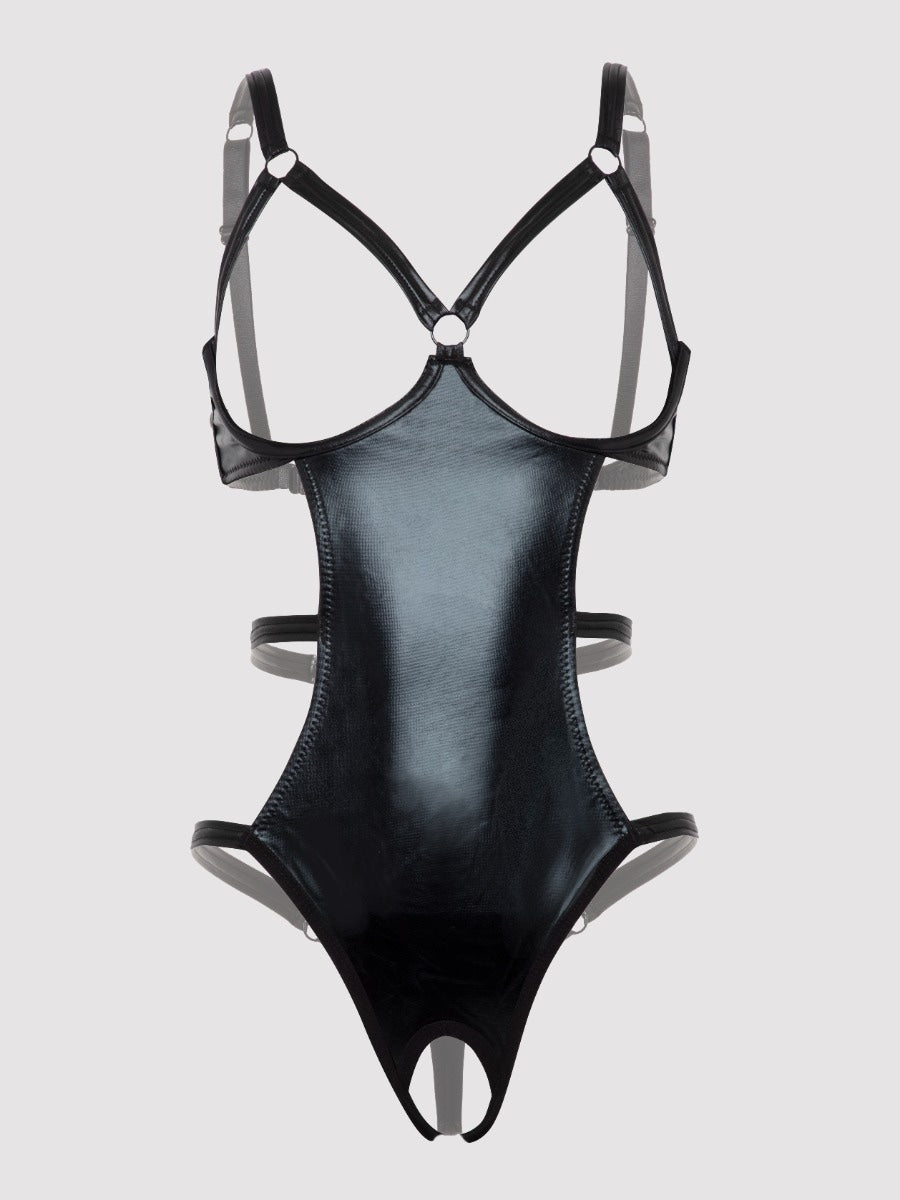 Body string ouvert Fierce wetlook noir