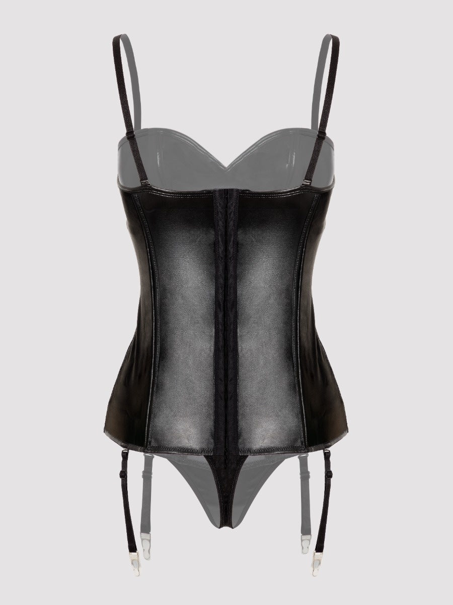 Guêpière Fierce wetlook noir GT