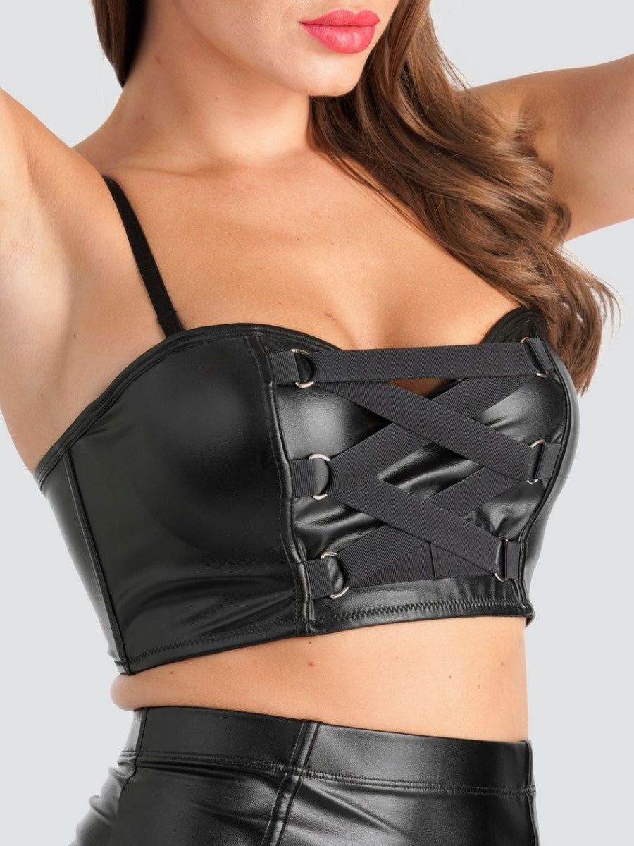 Soutien-gorge top effet cuir Fierce