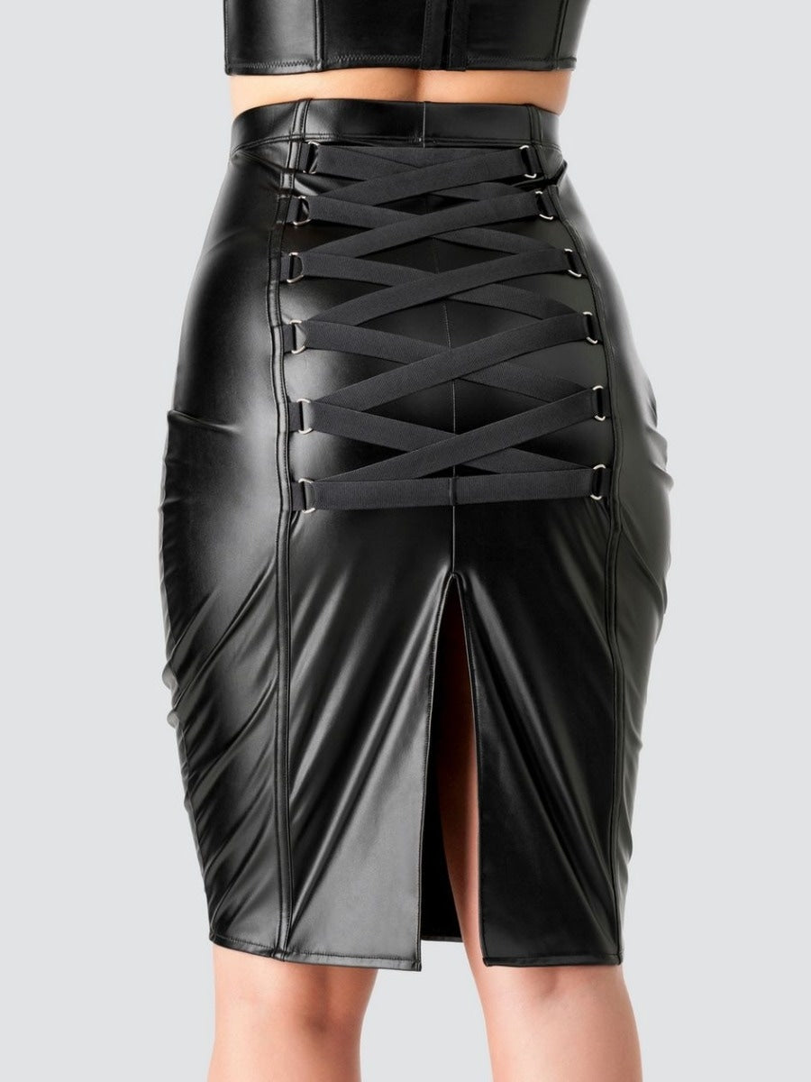 Jupe effet cuir Fierce