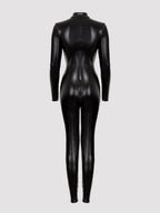 Combinaison zip Fierce wetlook noir