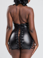 Robe à lacets effet cuir Fierce
