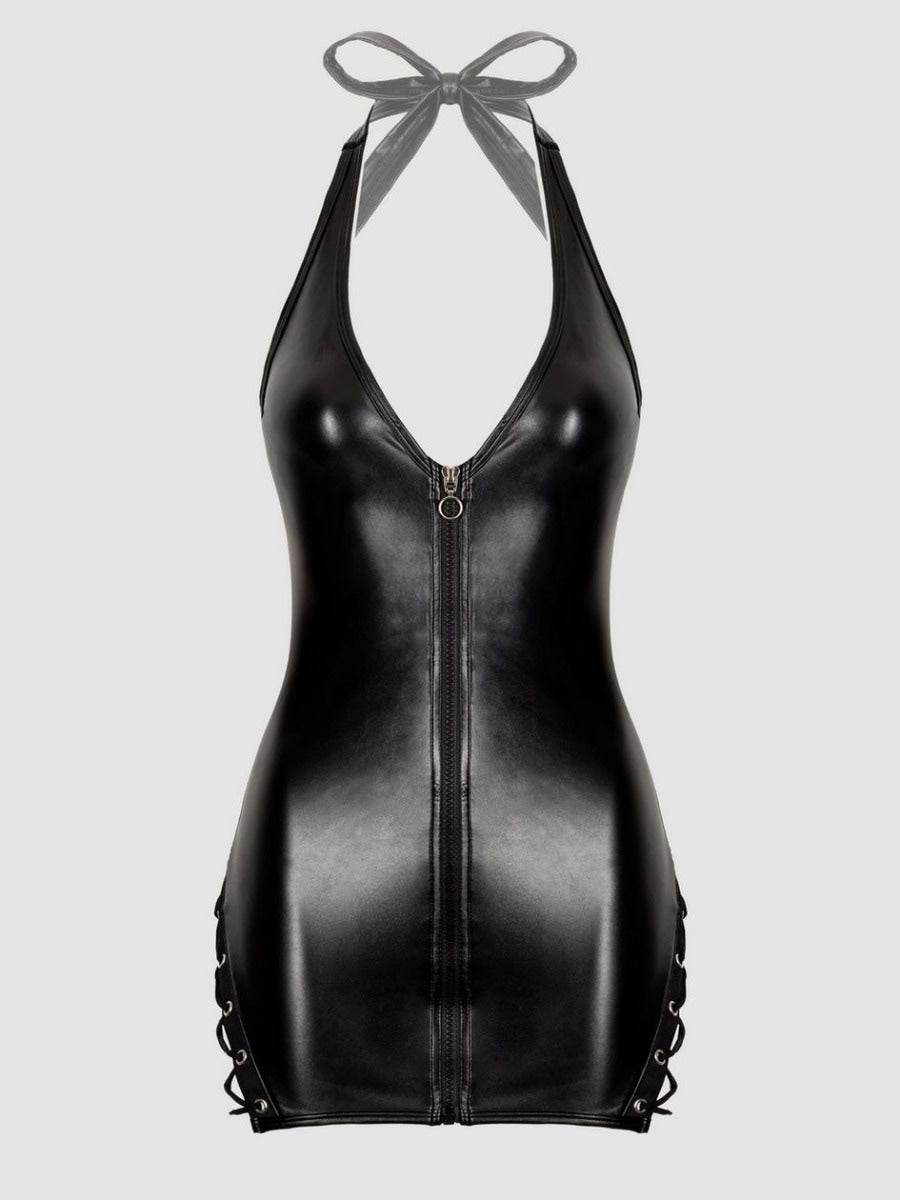 Robe à lacets effet cuir Fierce