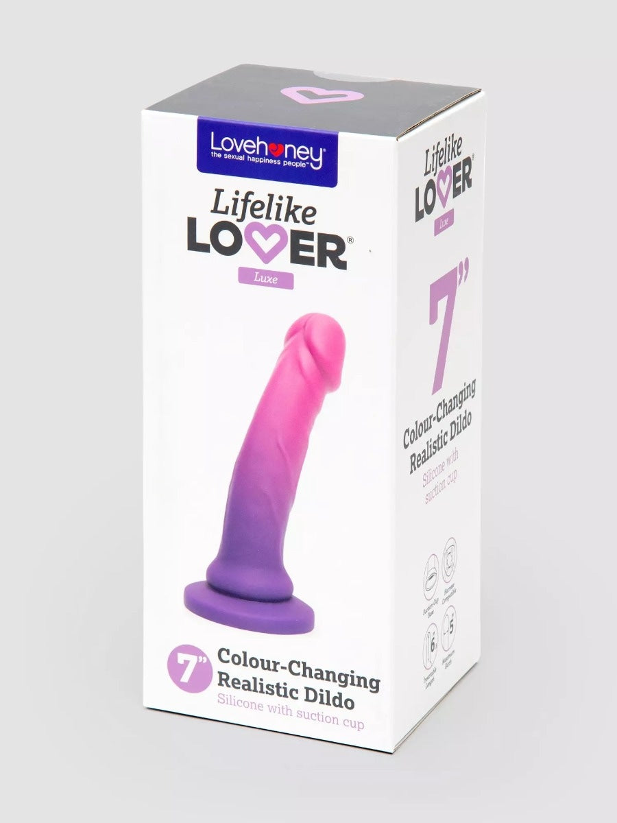Gode ventouse effet thermochrome 17,8 cm Luxe Lifelike Lover