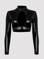 Crop top wetlook manches longues Fierce