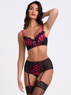 Ensemble 2 pièces ouvert Boudoir Belle fuchsia
