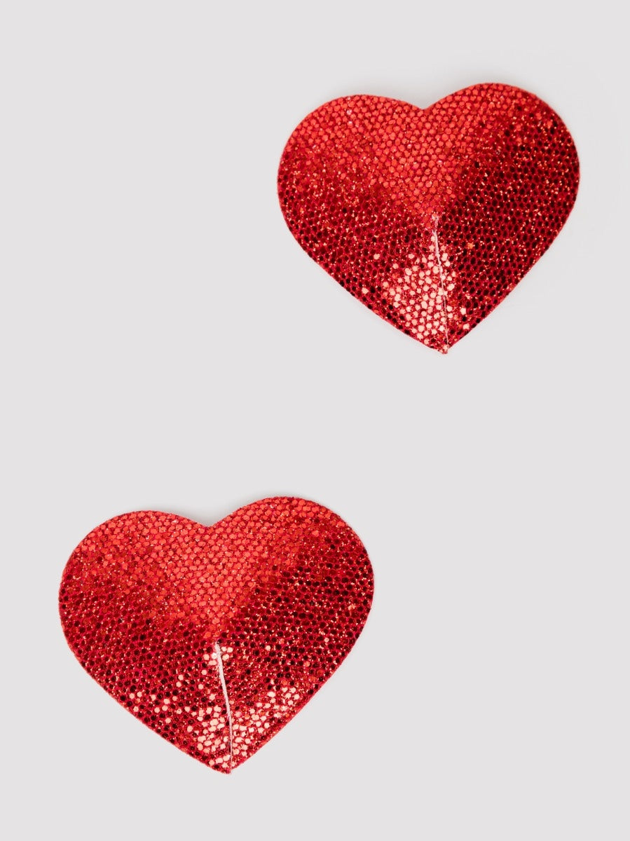 Cache-tétons coeur Oh! rouge