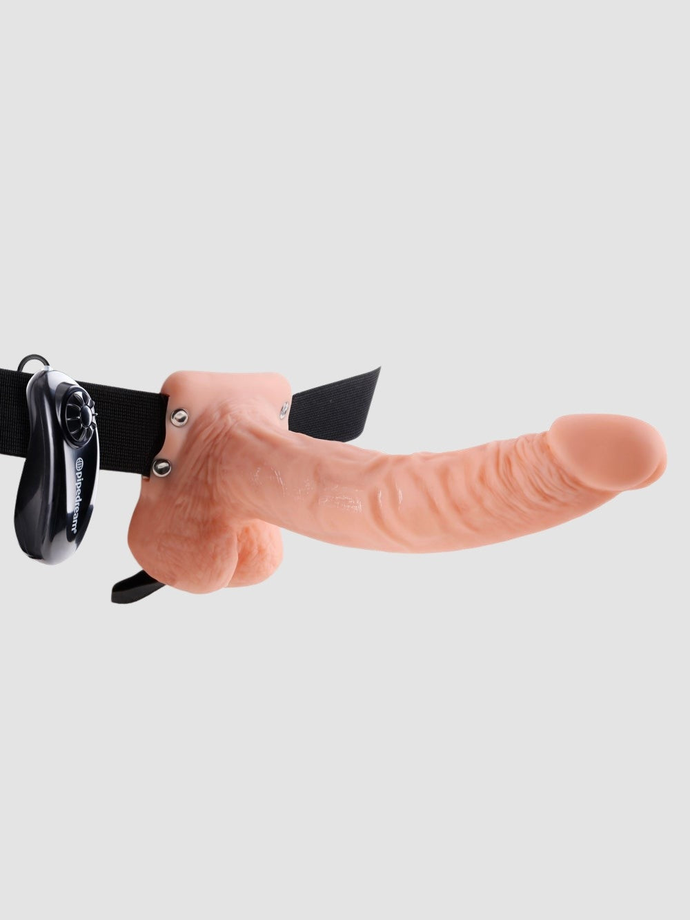 Gode ceinture creux vibrant avec testicules 22,9 cm Hollow Strap-On