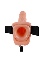 Gode ceinture creux vibrant avec testicules 22,9 cm Hollow Strap-On