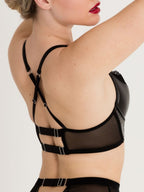 Soutien-gorge zip wetlook et dentelle Fierce
